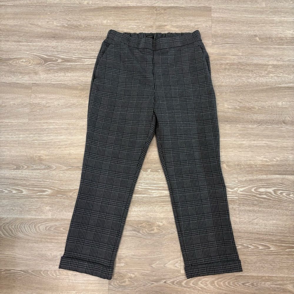 Ann Taylor Petite Stretchy Ankle Crop Straight Relaxed Fit Treasure Pants L/XL